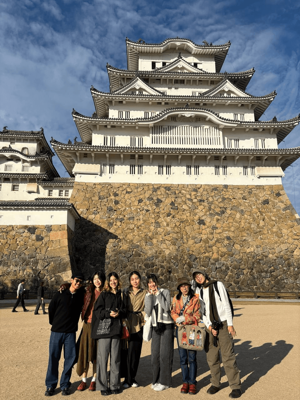 Empty Himeji Castle courtyard